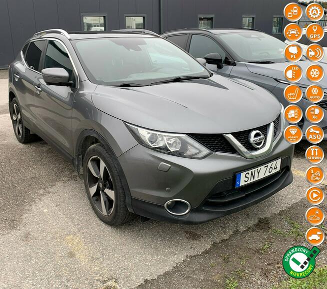 Nissan Qashqai 1.2 turbo Automat ledy panorama Navi kamery 360 Pół skóry zamiana gwar