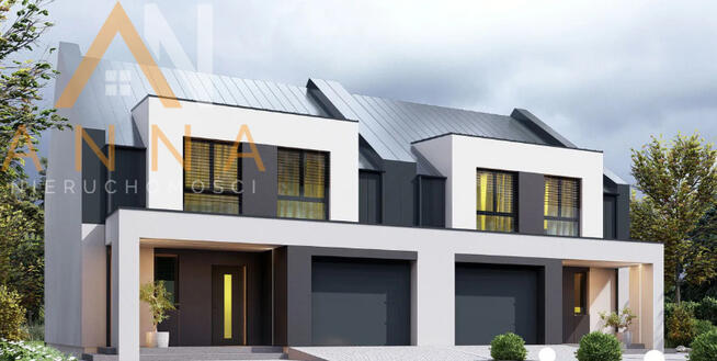 Nowoczesny dom bliźniak z garażem w Inowrocławiu