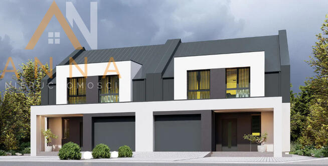 Nowoczesny dom bliźniak z garażem w Inowrocławiu