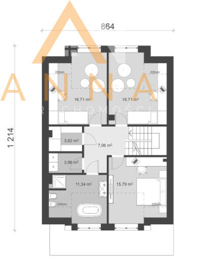 Nowoczesny dom bliźniak z garażem w Inowrocławiu