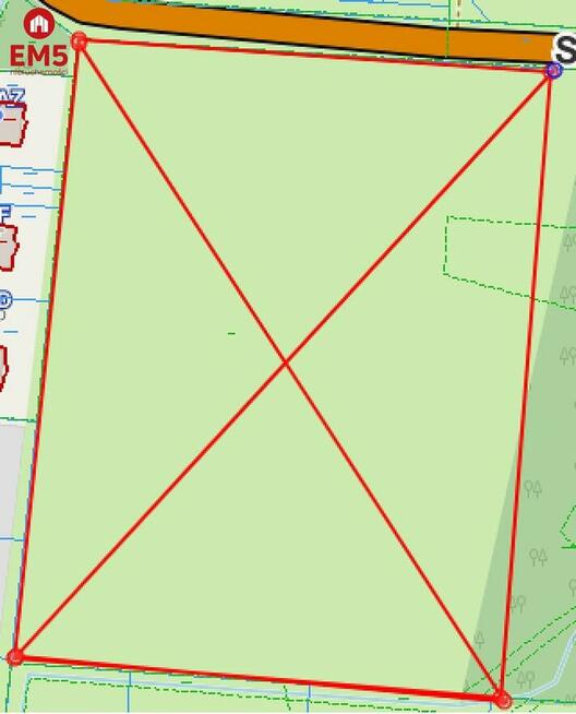 Działka inwestycyjna Zaścianki gm. Grabówka