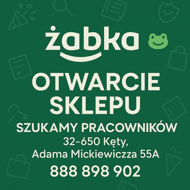 NOWY SKLEP ŻABKA SZUKA SPRZEDAWCY