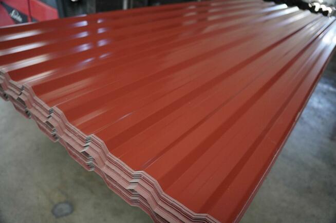 Blacha trapezowa T-18 czerwono brązowy połysk