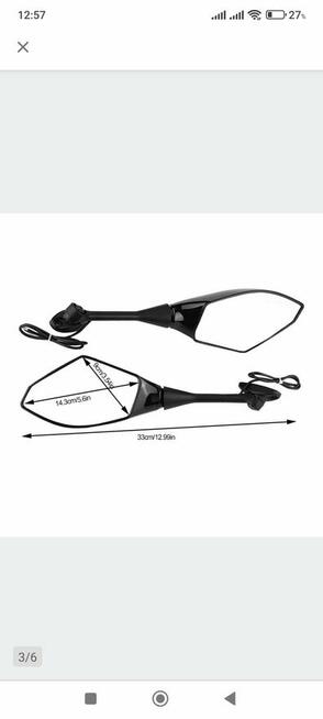 Lusterko Motocyklowe Z Kierunkowskaz LED do motoru motocykla