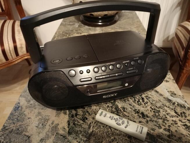 Boombox Radio SONY Mega Bass USB AUX Mp3 z pilotem.