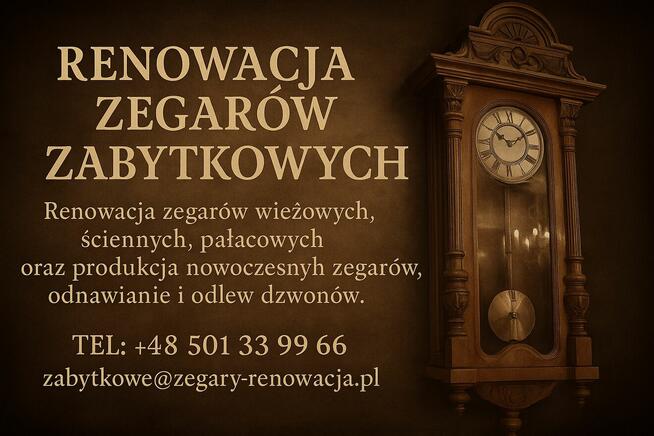 Naprawa starych zegarów z dojazdem na terenie całej Polski