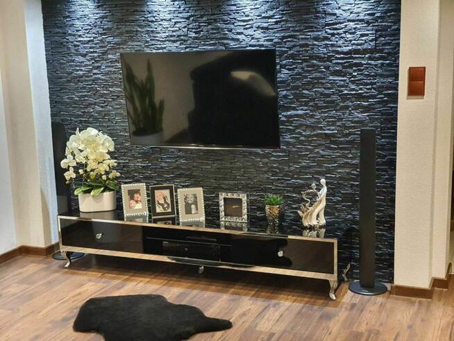 Szafka pod telewizor, Rtv lustrzana, czarna, glamour!!!