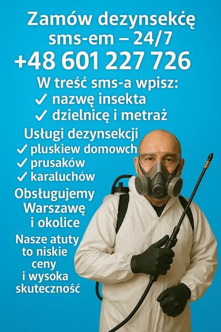 Dezynsekcja Warszawa - zamów online 24/7