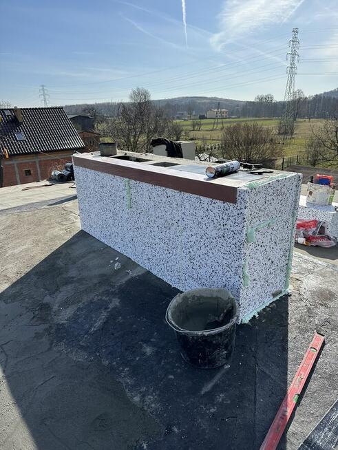 Uszczelnianie kominów frezowanie usługi dekarskie styropapa