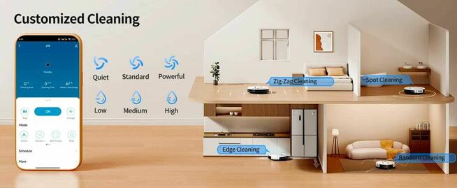 Robot sprzątający odkurzacz Laresar P10 odkurzanie mopowanie