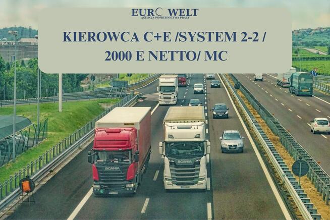 Niemcy/ Kierowca C+E/ system 2-2/ 2000E netto