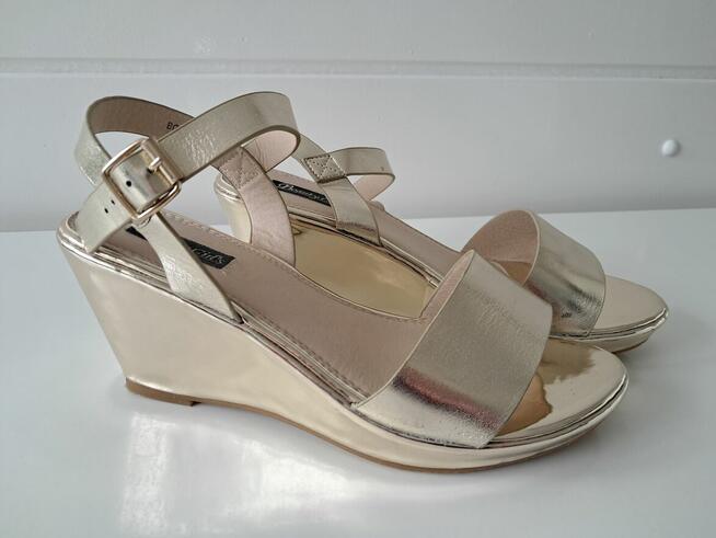 Buty damskie - sandały złote „Beauty girl’s”