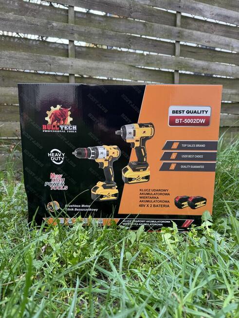 Zestaw 2w1 Wiertarko-Wkrętarka z Udarem + Klucz Udarowy 48V