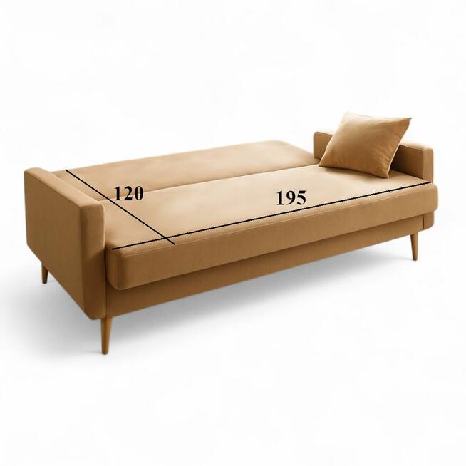 ROZKŁADANA wersalka sofa kanapa SPRĘŻYNY z pojemnikiem łóżko