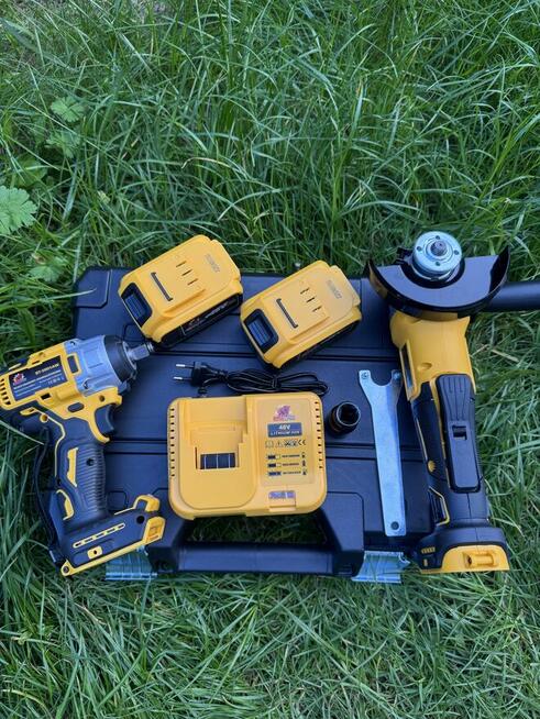 Zestaw 2w1 Klucz Udarowy + Szlifierka Kątowa 48V 5.0Ah