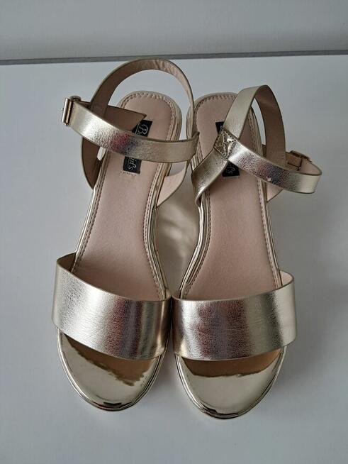 Buty damskie - sandały złote „Beauty girl’s”
