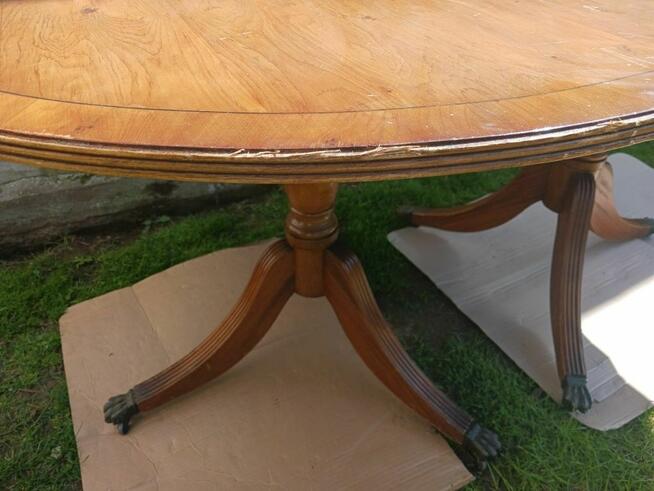 Stół rozkładany drewniany fornirowany styl holenderski