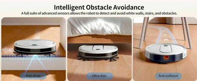 Robot sprzątający odkurzacz Laresar P10 odkurzanie mopowanie