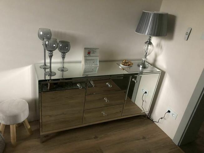 Komoda lustrzana, z lustra, chrom, kryształ, OKAZJA!