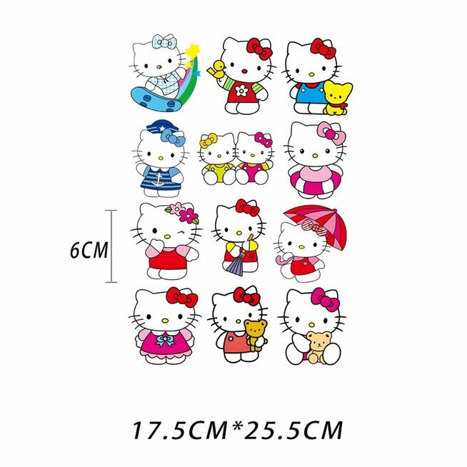 T-shirt koszula personalizowana naklejka Hello Kitty