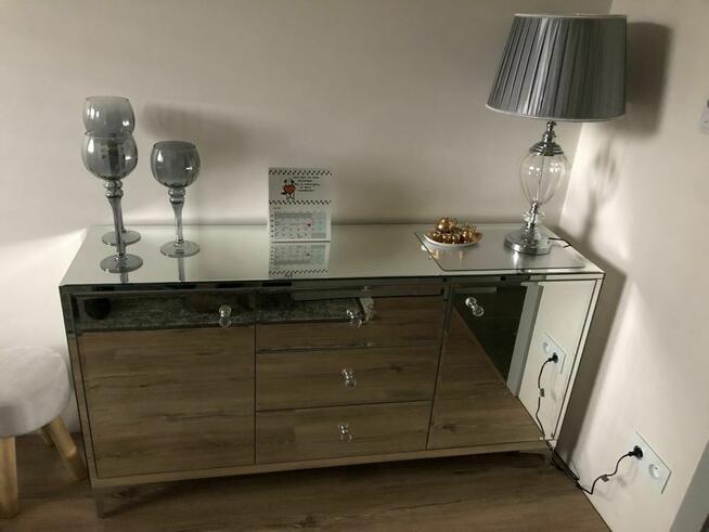 Komoda lustrzana, z lustra, chrom, kryształ, OKAZJA!