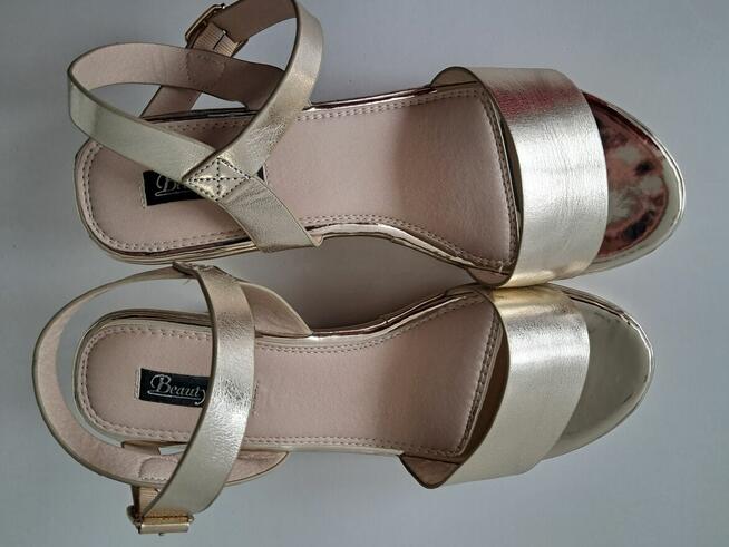 Buty damskie - sandały złote „Beauty girl’s”