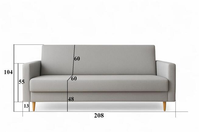 ROZKŁADANA wersalka sofa kanapa SPRĘŻYNY z pojemnikiem łóżko