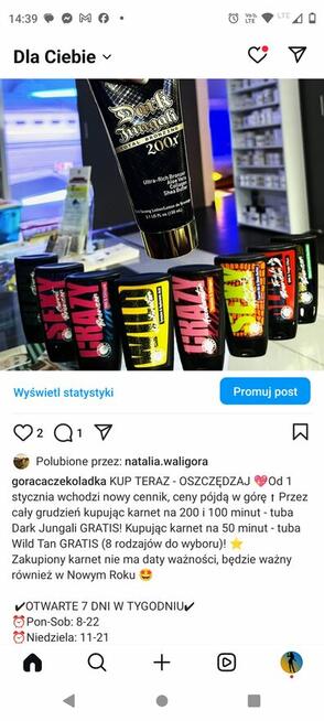 Kosmetyki do opalania w solarium ASTHER TUBY