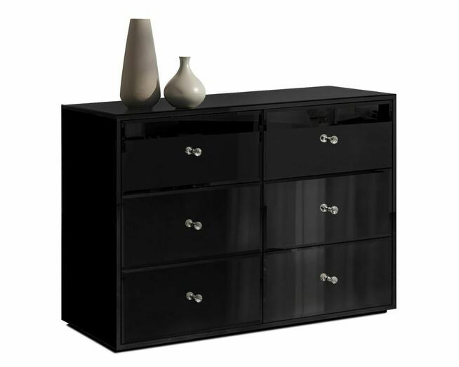 Komoda czarna glamour, szklana, OKAZJA!!