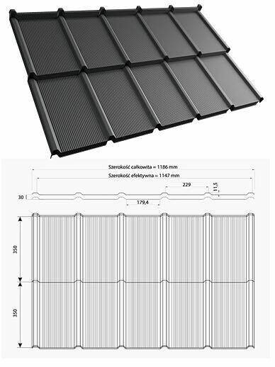 Tigra blachodachówka płaska