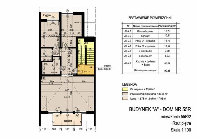 Mieszkanie czteropokojowe 85 m2 na sprzedaż Kraków Nowa Huta