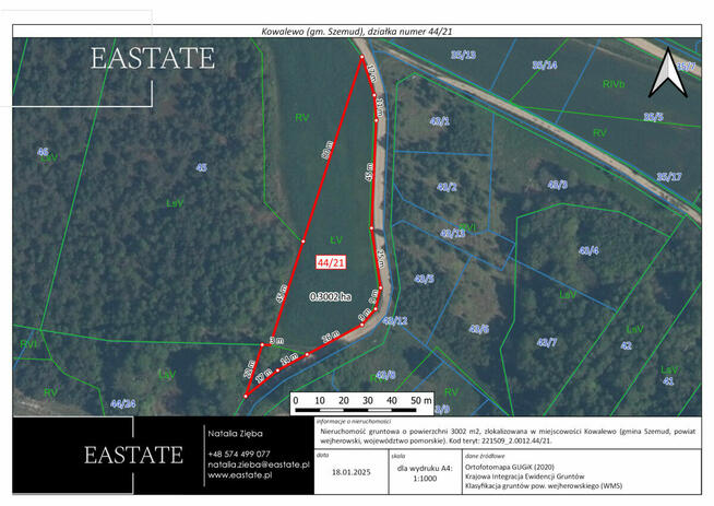 Działka budowlana Kowalewo gm. Szemud, Na Zagajnik
