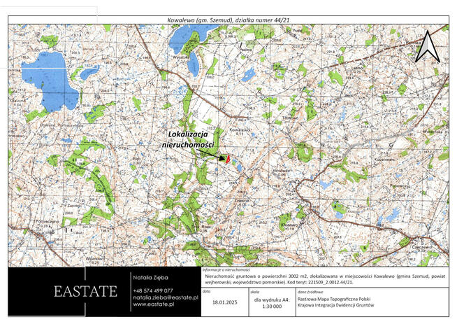 Działka budowlana Kowalewo gm. Szemud, Na Zagajnik