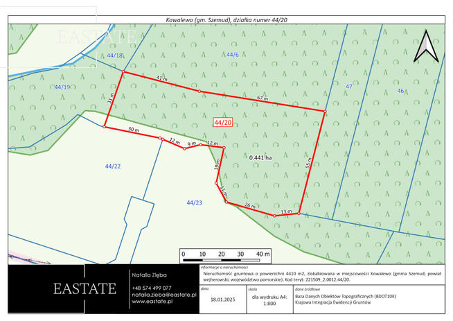 Działka budowlana Kowalewo gm. Szemud, Na Zagajnik