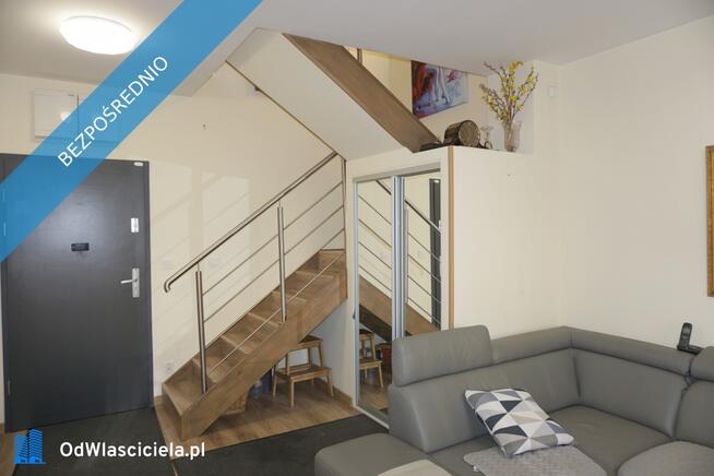 apartament dwu-poziomowy , wysoki parter + I piętro, dwa tarasy, dwa parkingi , komórka usytuowany