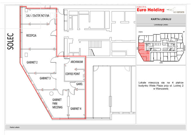 Lokal użytkowy Warszawa gm. Śródmieście Śródmieście, Ludna