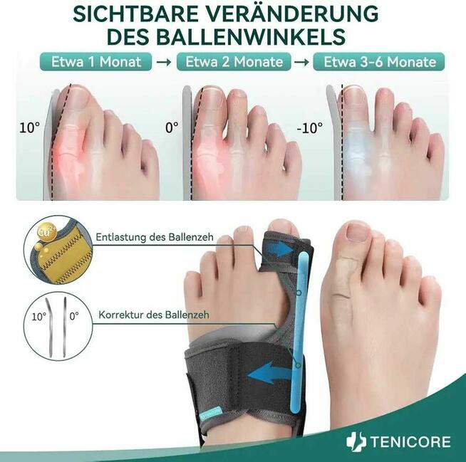 Orteza Osłona na palec palce haluks korektor palców Tenicore