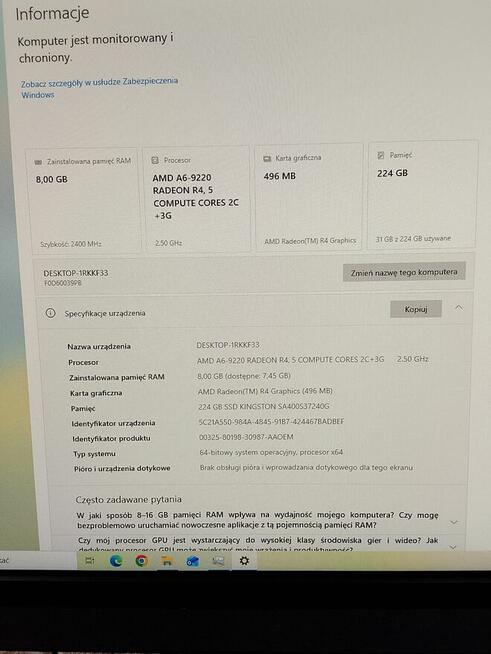 Komputer Lenovo Ideacentre AIO 520-22AST