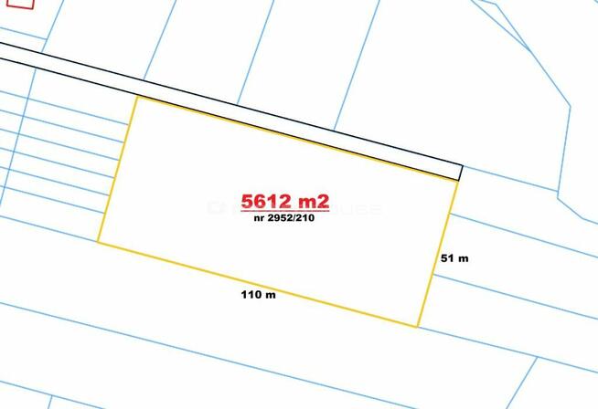 Działka usługowo/produkcyjna - 5612 m² - prostokąt