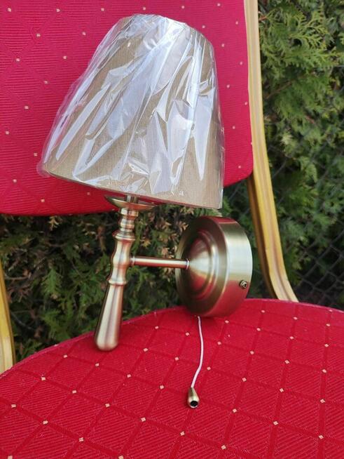 Lampa złota Kinkiet ścienny na ścianę wiszący lampka