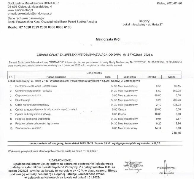 Mieszkanie 64,3m2 2 pok.miejsca parking. ogrodzony teren