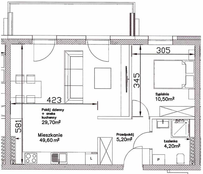 BEZPOŚREDNIO | Podmiejska Nova | 49.6m2 | 2-3 pokoje IVp KW