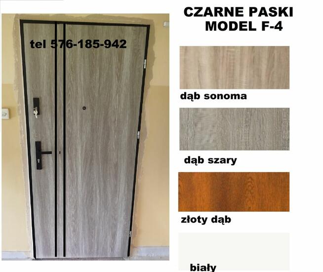 Drzwi zewnętrzne drewniane i metalowe wejściowe z montażem