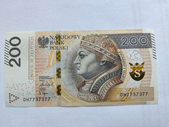 Banknot 200zł z 06.09.2021 ale numer !
