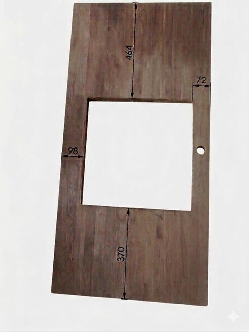 Blat kuchenny dębowy 130,4 cm x 63,8 cm x 2,7 cm | transport