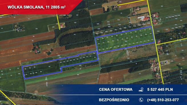 Działki inwestycyjne 11,28 ha pod osiedle – Gmina Brochów, okolice Sochaczewa | MPZP