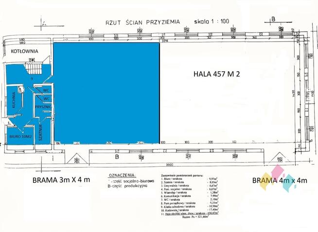 Hala - ogrzewana, 1 brama wjazdowa, koło Ostródy