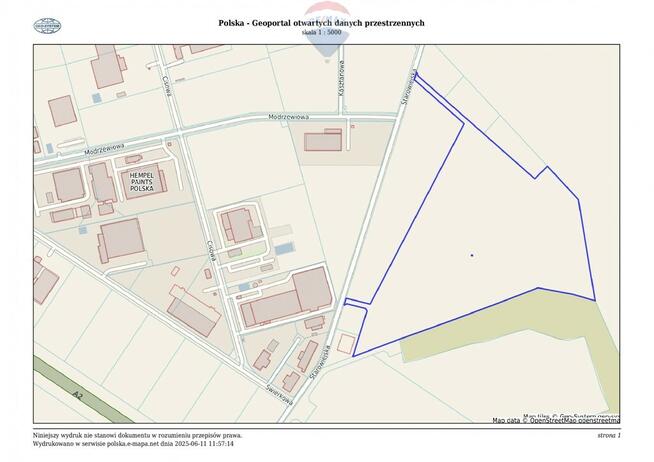 17 ha | MPZP P-U | 1,5 km do A2 | Niepruszewo