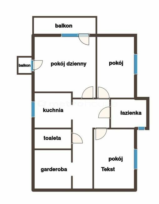 3-pokojowe słoneczne mieszkanie z 2 balkonami