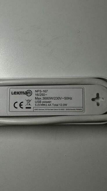 Przedłużacz / Listwa zasilająca Lexman – 5 gniazd + 2x USB